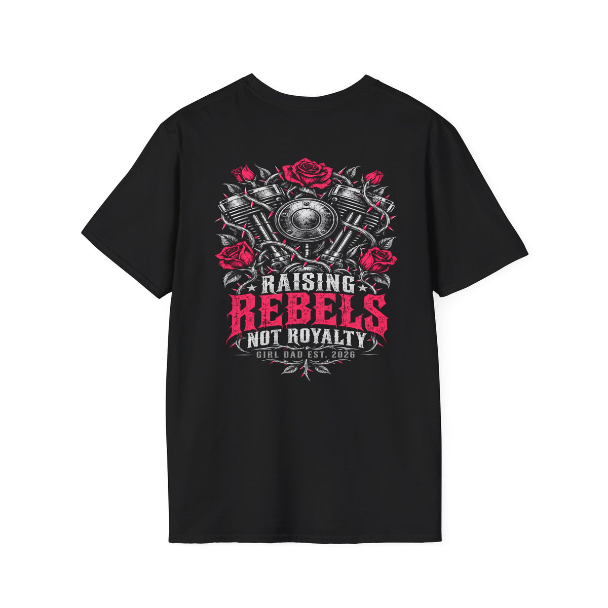 Raising Rebels Girl Dad Biker Graphic Tee