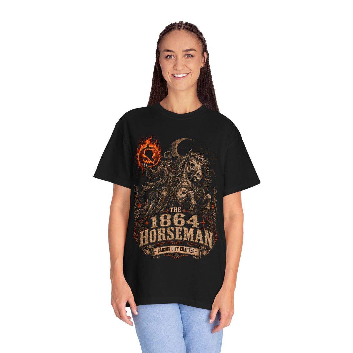 The 1864 Horseman Carson City Halloween Comfort Colors Tee