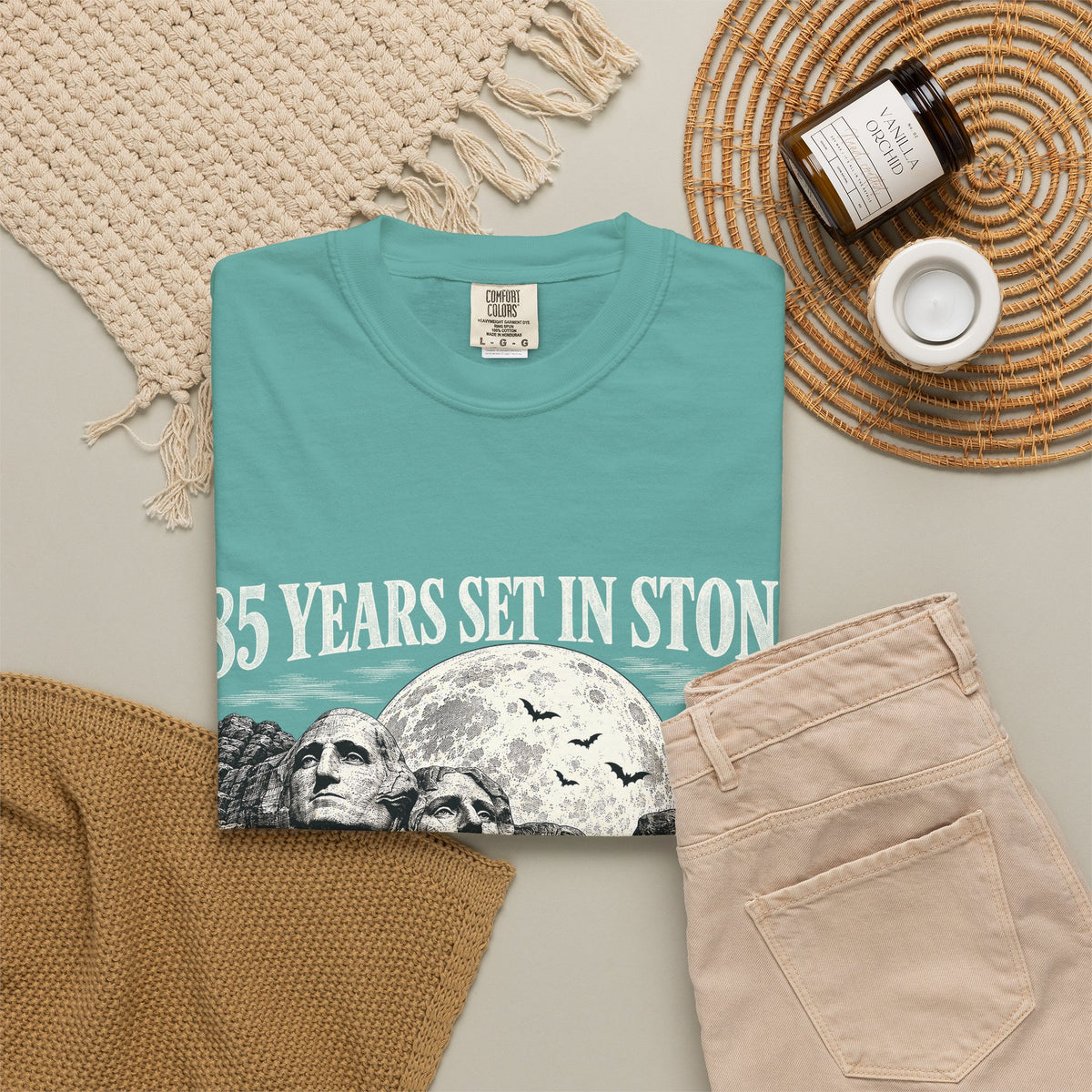 85 Years Set in Stone Mount Rushmore Comfort Colors Tee