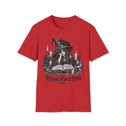 Wicked Wise & Tired Funny Exhausted Witch Mom T-Shirt