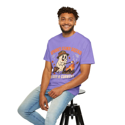 Spooky Camp Squad Campfires & Cobwebs Comfort Colors Tee