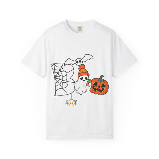 Cute Ghost Pumpkin Cozy Halloween Comfort Colors T-Shirt
