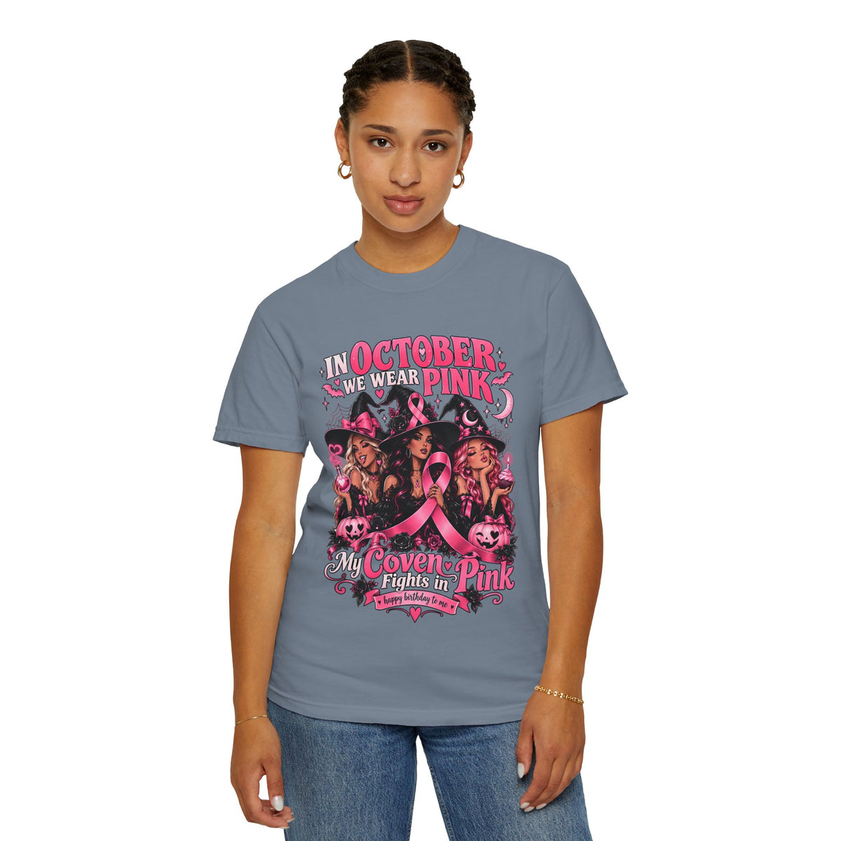 In October We Wear Pink My Coven Fights in Pink Tee