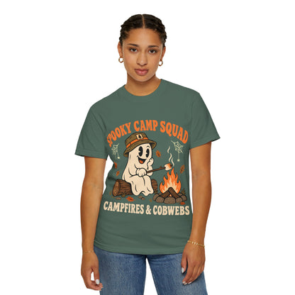 Spooky Camp Squad Campfires & Cobwebs Comfort Colors Tee