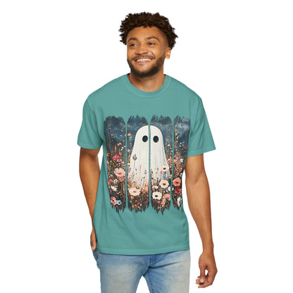 Floral Ghost Wildflower Halloween Comfort Colors T-Shirt