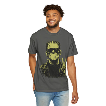 Frankenstein Bubblegum Peace Sign Comfort Colors T-Shirt