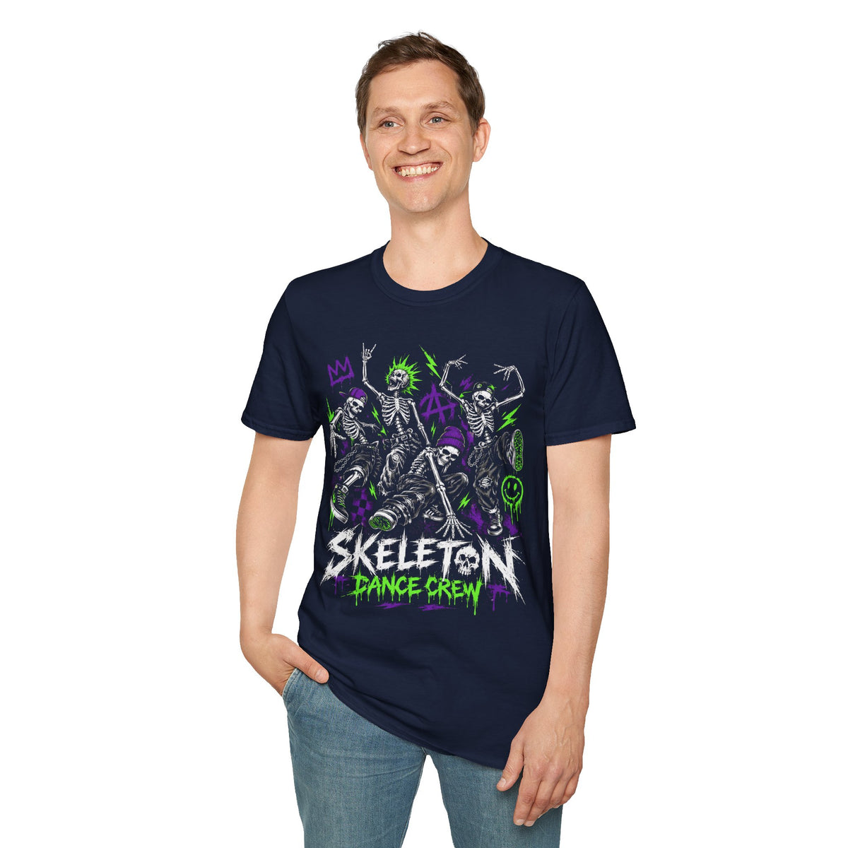 90s Skateboarding Skeleton Dance Crew T-Shirt