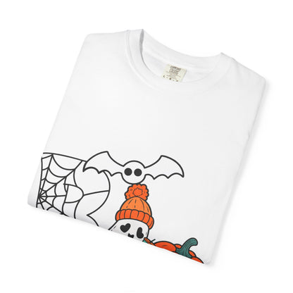 Cute Ghost Pumpkin Cozy Halloween Comfort Colors T-Shirt