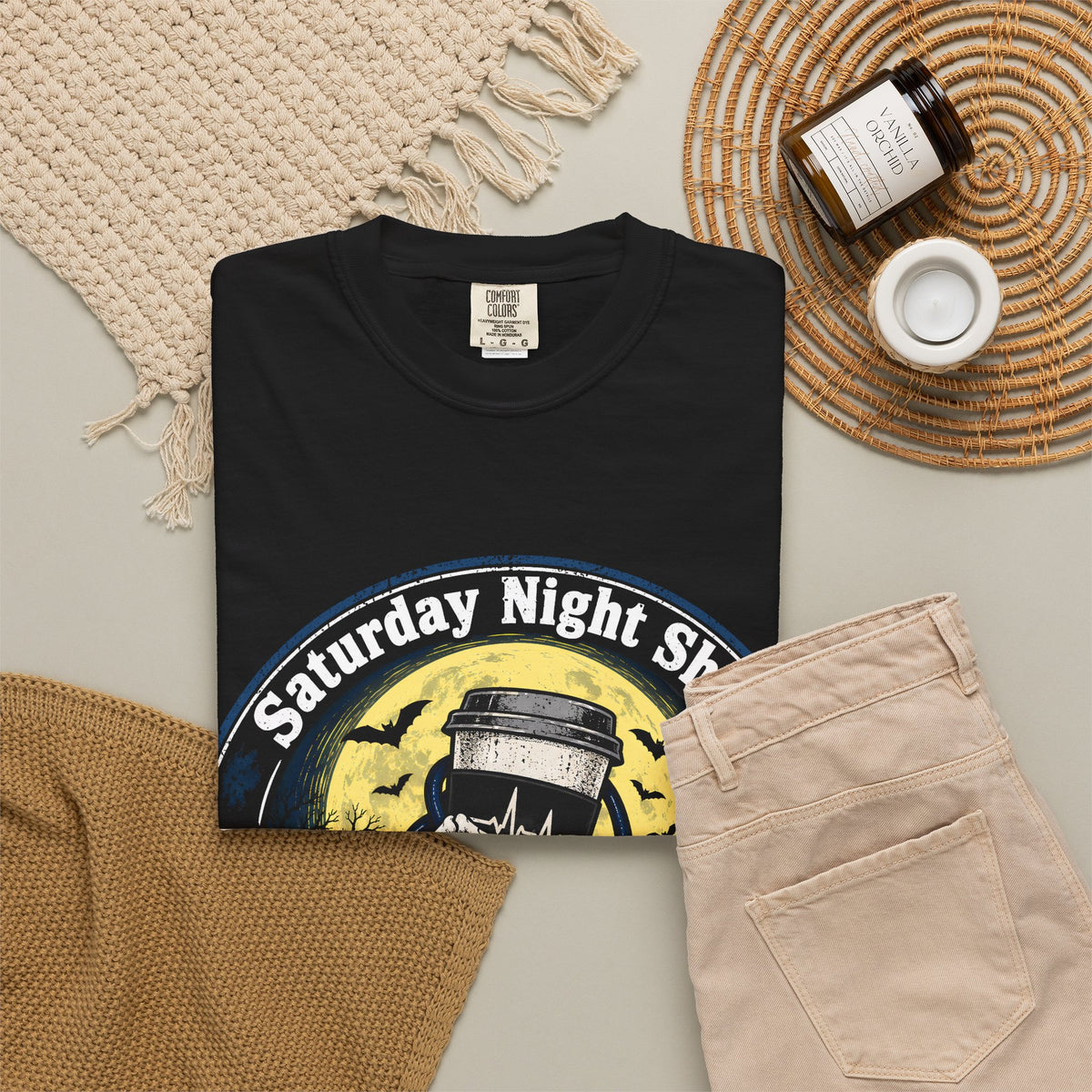 Saturday Night Shift Halloween 2026 Comfort Colors Tee