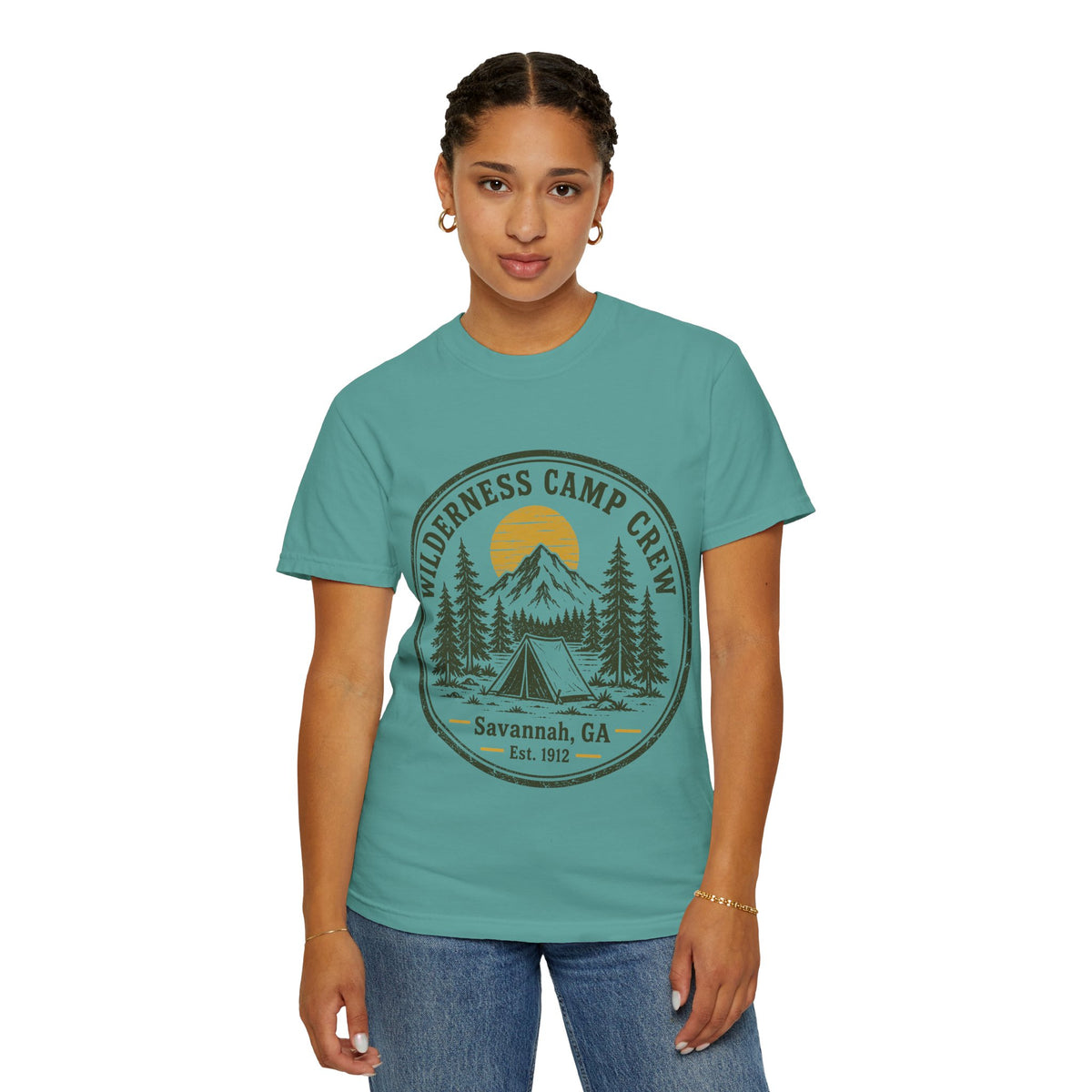 Wilderness Camp Crew Savannah GA Comfort Colors Tee