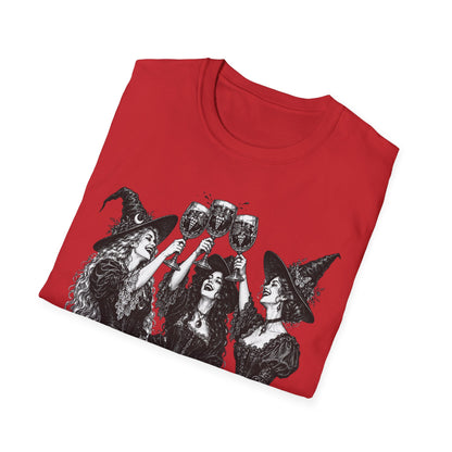 Coven Meeting Witch Wine T-Shirt