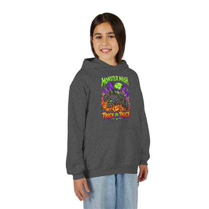 Monster Mash Trick or Truck Youth Halloween Hoodie