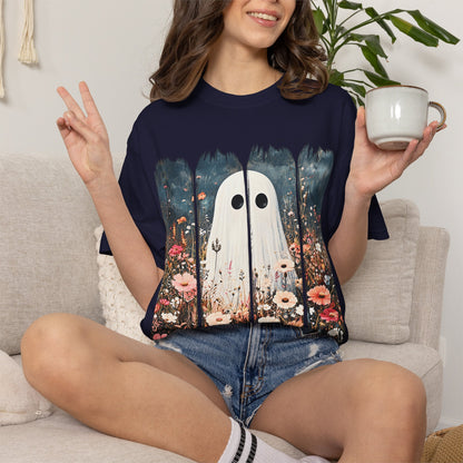 Floral Ghost Wildflower Halloween Comfort Colors T-Shirt