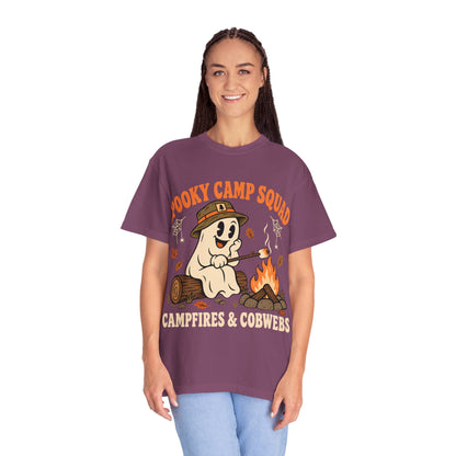 Spooky Camp Squad Campfires & Cobwebs Comfort Colors Tee
