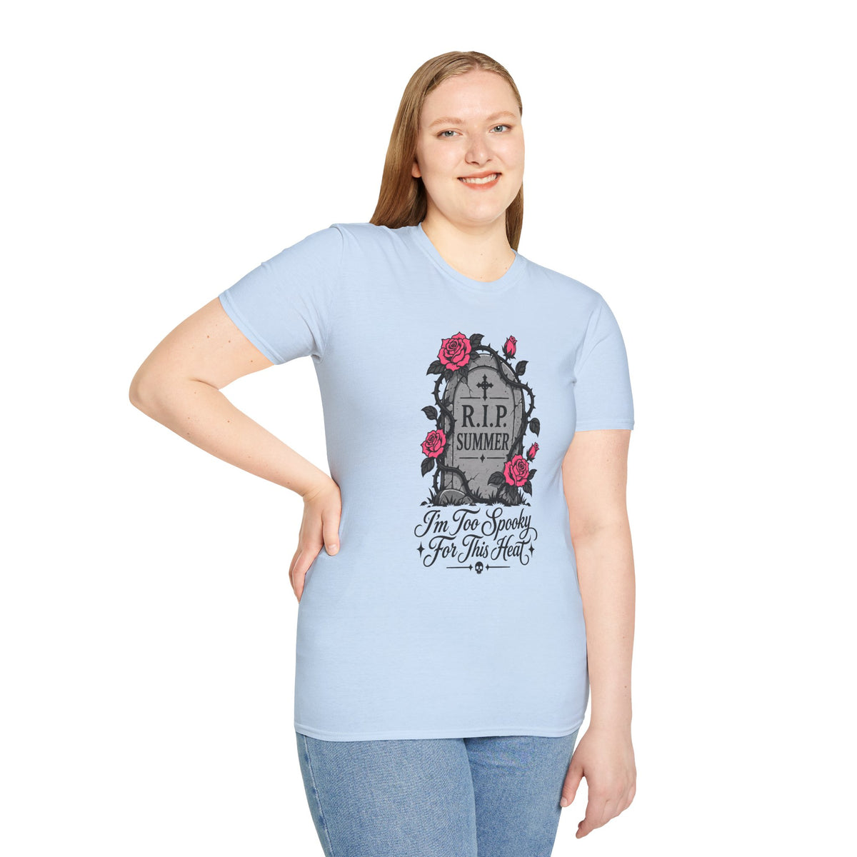 RIP Summer I'm Too Spooky For This Heat Shirt – Gothic Fall Halloween Tee