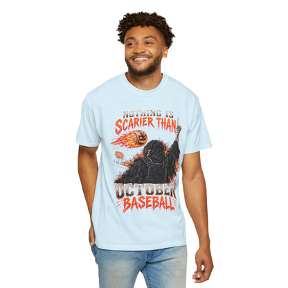 October Baseball Halloween Comfort Colors Graphic T-Shirt