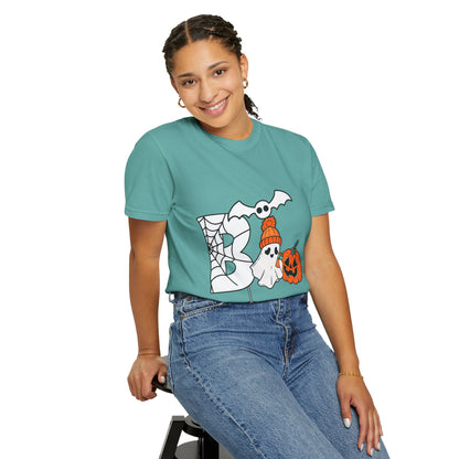 Cute Ghost Pumpkin Cozy Halloween Comfort Colors T-Shirt