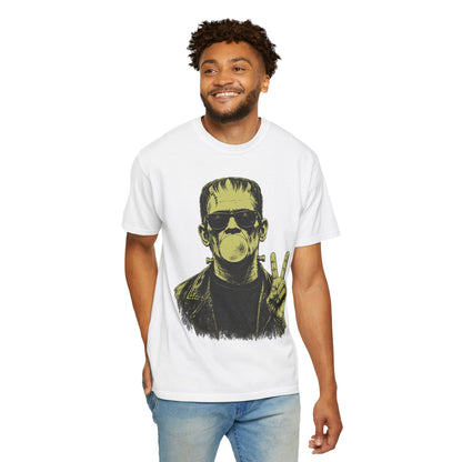 Frankenstein Bubblegum Peace Sign Comfort Colors T-Shirt
