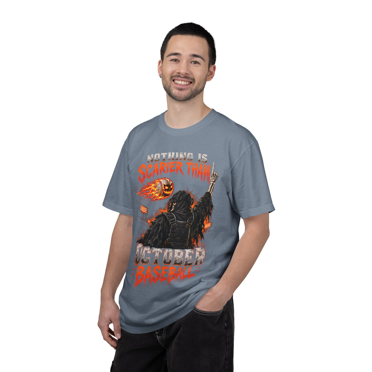 October Baseball Halloween Comfort Colors Graphic T-Shirt