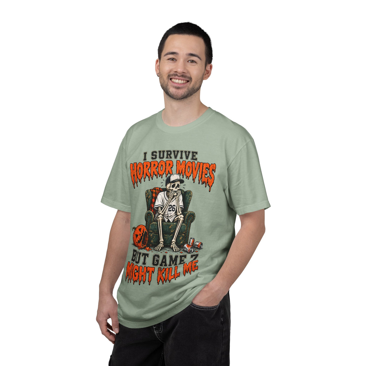 Horror Movies Game 7 Baseball Comfort Colors T-Shirt
