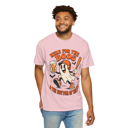 Here for the Boos Baseball Halloween Comfort Colors Tee