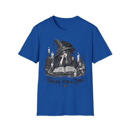 Wicked Wise & Tired Funny Exhausted Witch Mom T-Shirt