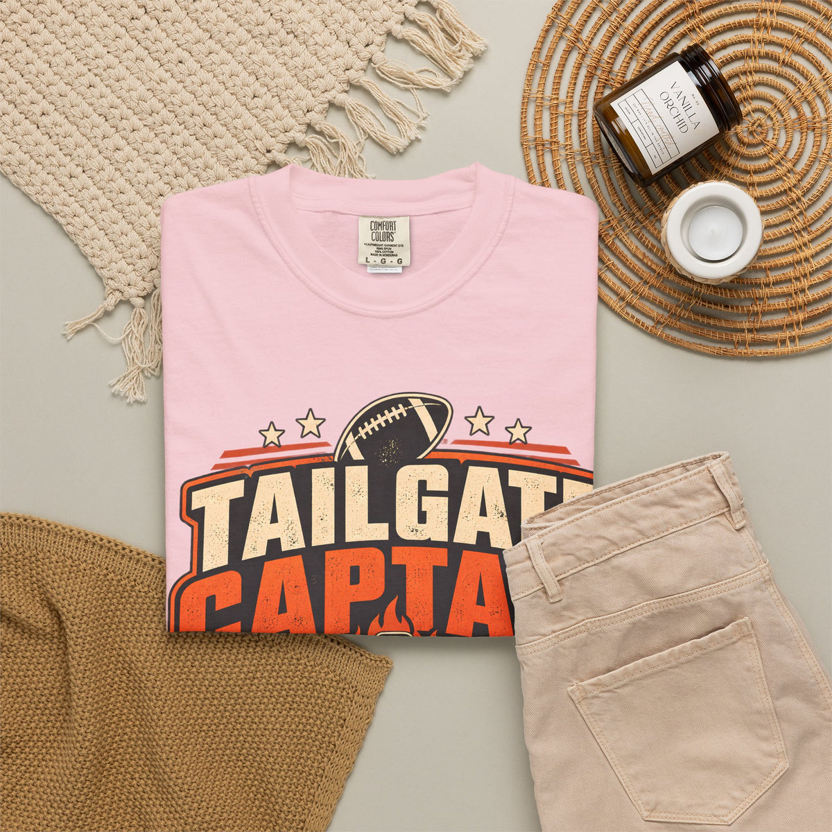 Tailgate Captain Football Game Day Comfort Colors T-Shirt