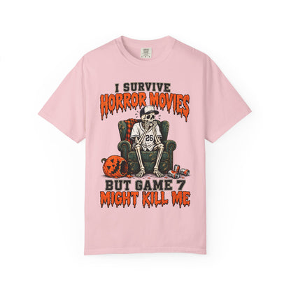 Horror Movies Game 7 Baseball Comfort Colors T-Shirt