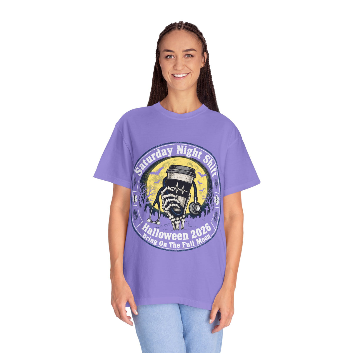 Saturday Night Shift Halloween 2026 Comfort Colors Tee