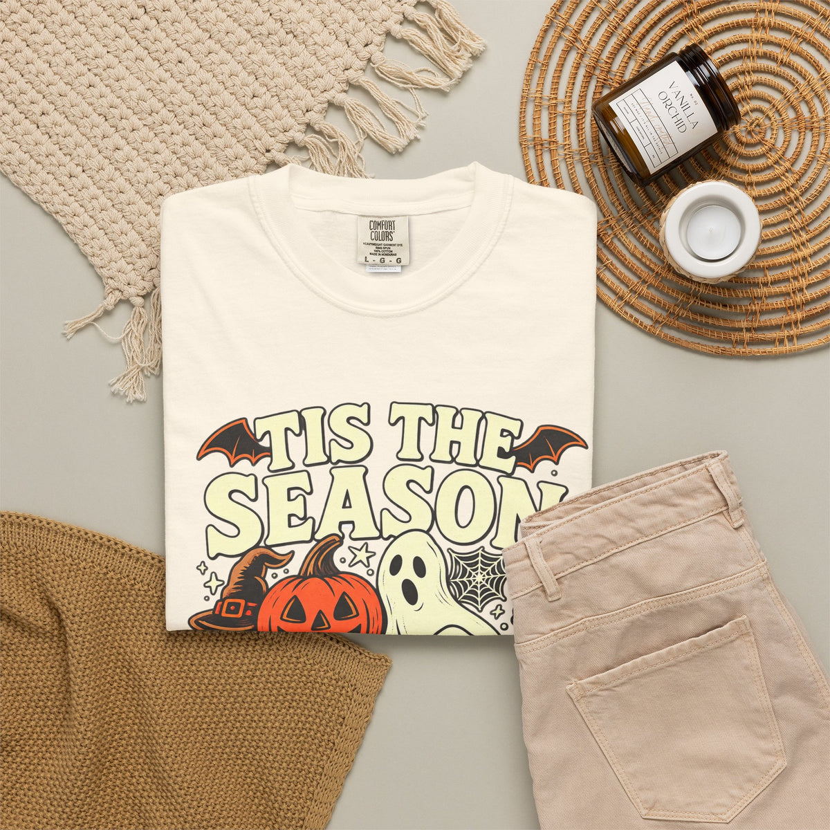 Tis the Season Spooky Halloween Comfort Colors Graphic Tee
