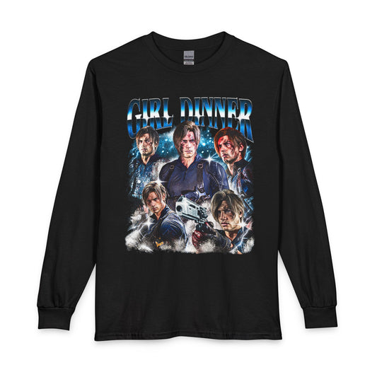 Girl Dinner Survival Horror Gildan Heavy Cotton Long Sleeve Tee