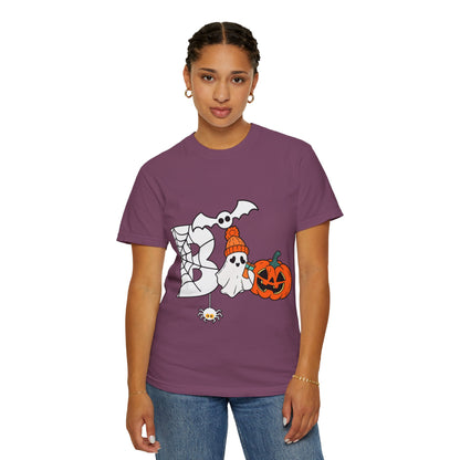 Cute Ghost Pumpkin Cozy Halloween Comfort Colors T-Shirt