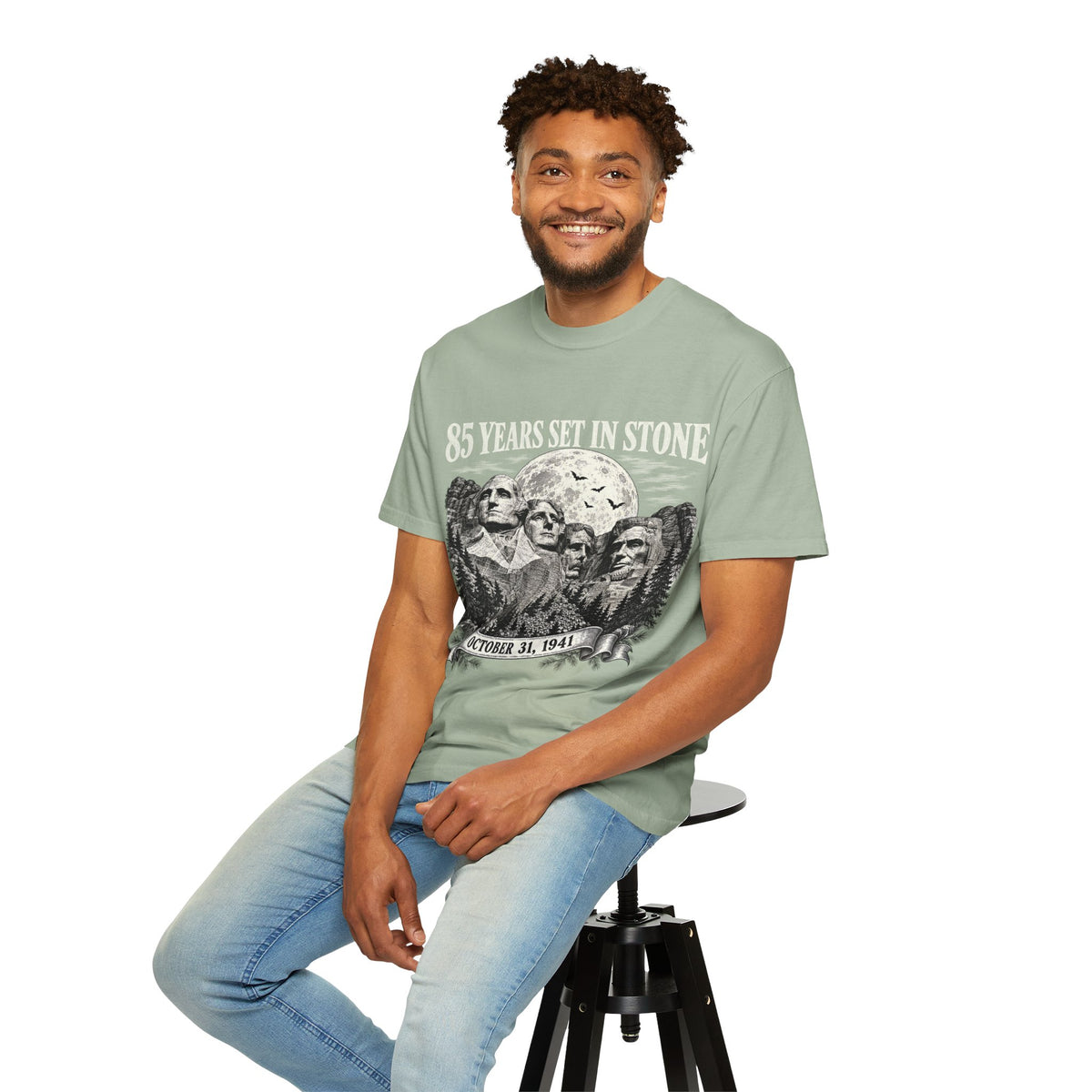 85 Years Set in Stone Mount Rushmore Comfort Colors Tee