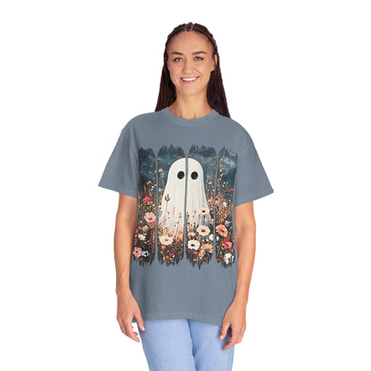 Floral Ghost Wildflower Halloween Comfort Colors T-Shirt