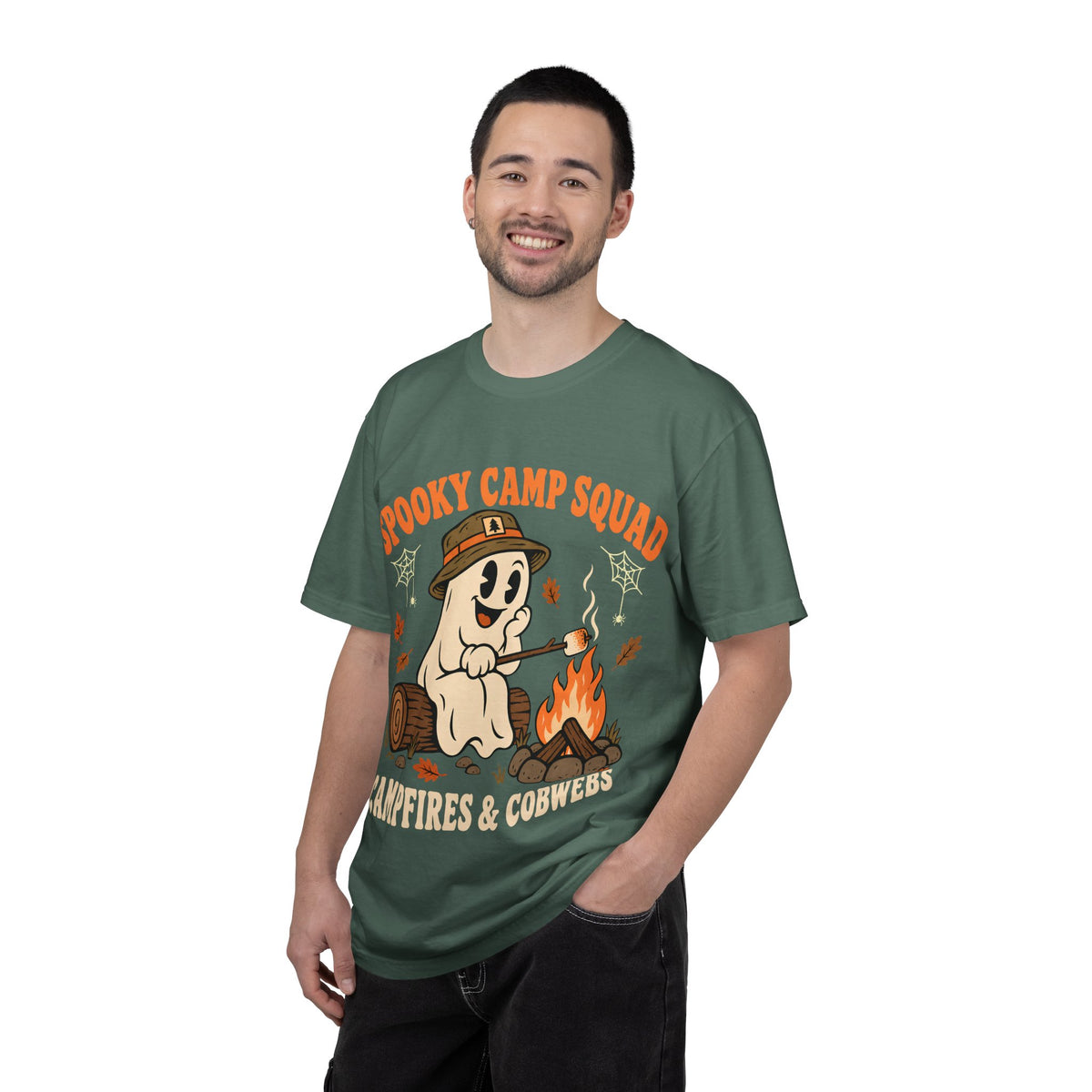 Spooky Camp Squad Campfires & Cobwebs Comfort Colors Tee