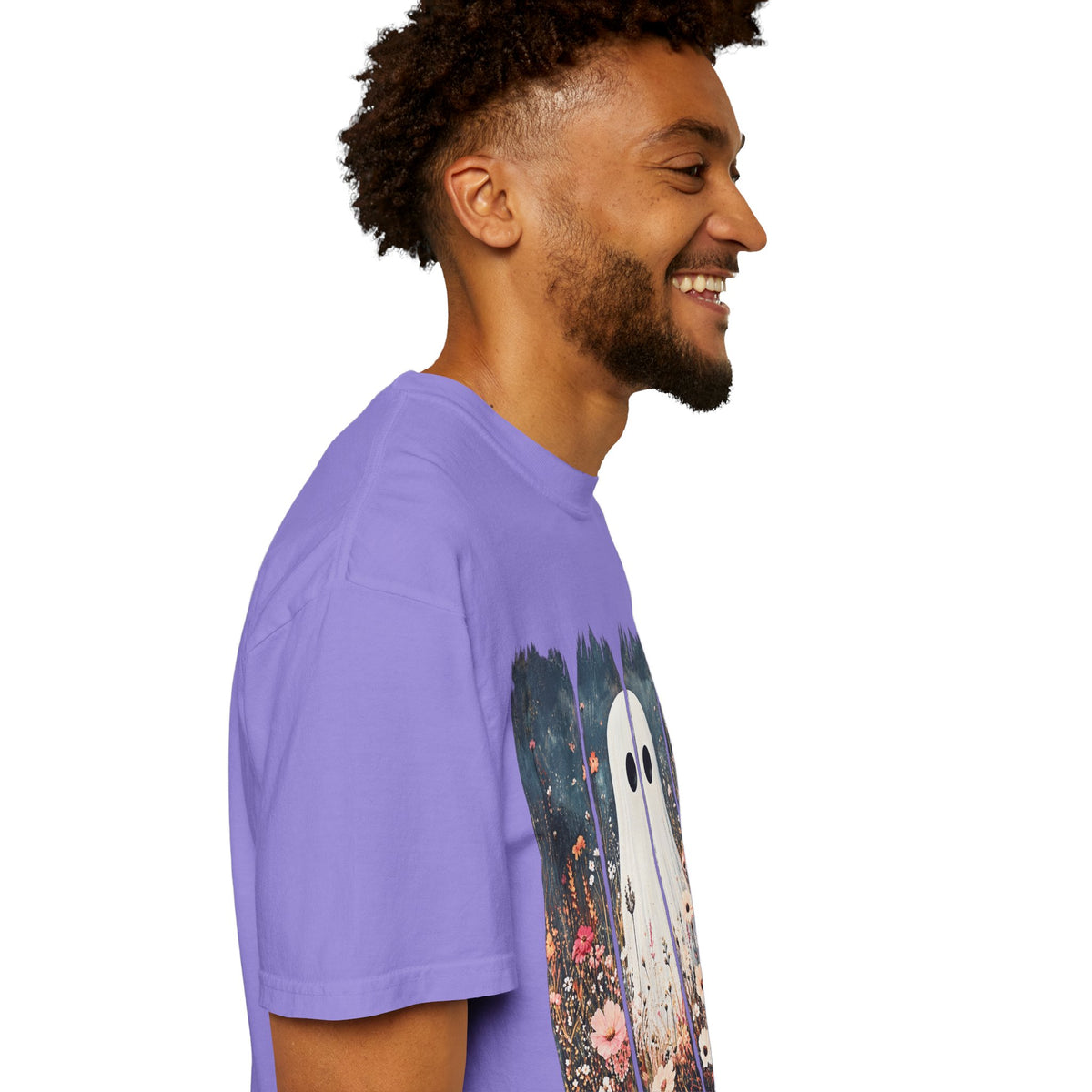 Floral Ghost Wildflower Halloween Comfort Colors T-Shirt