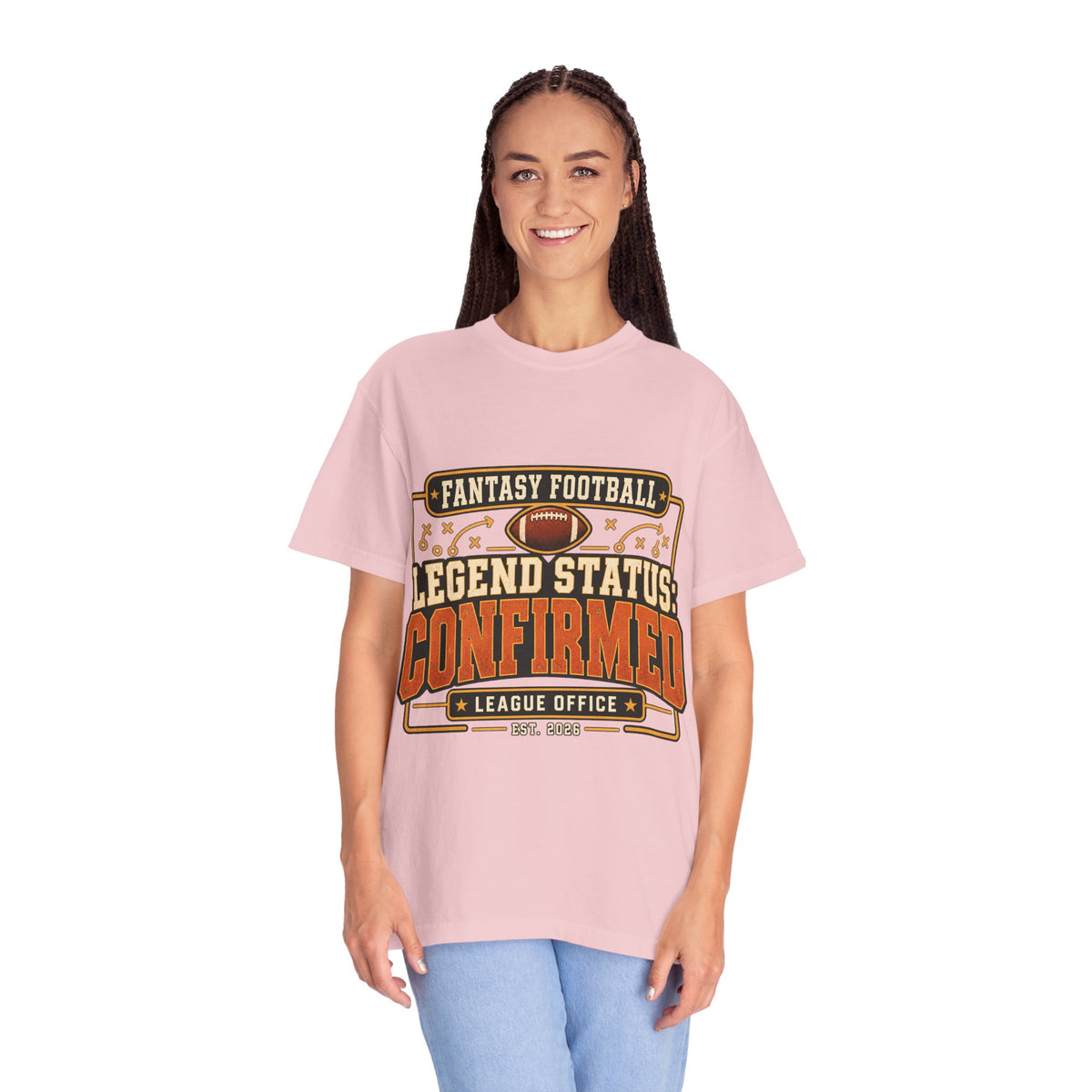 Fantasy Football Legend Status Confirmed Comfort Colors Tee