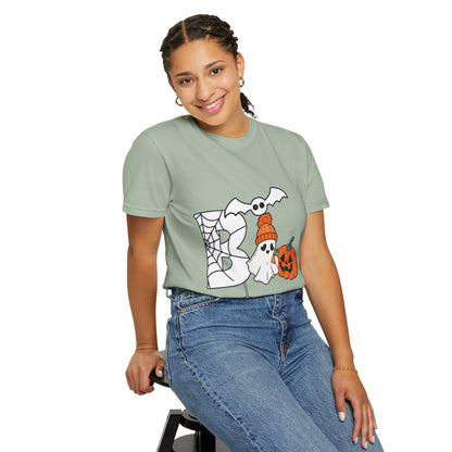 Cute Ghost Pumpkin Cozy Halloween Comfort Colors T-Shirt