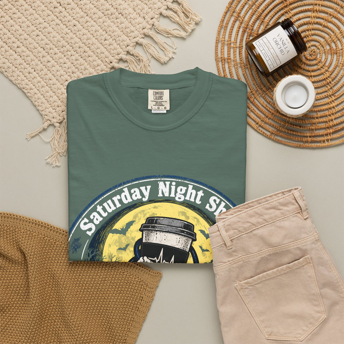 Saturday Night Shift Halloween 2026 Comfort Colors Tee