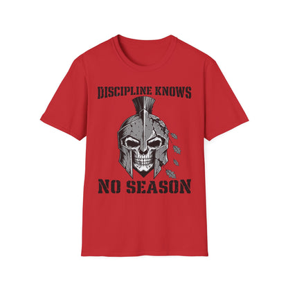 Discipline Knows No Season Shirt – Spartan Skull Stoic Warrior Tee
