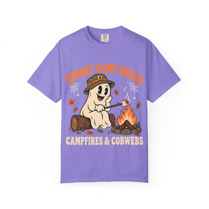 Spooky Camp Squad Campfires & Cobwebs Comfort Colors Tee