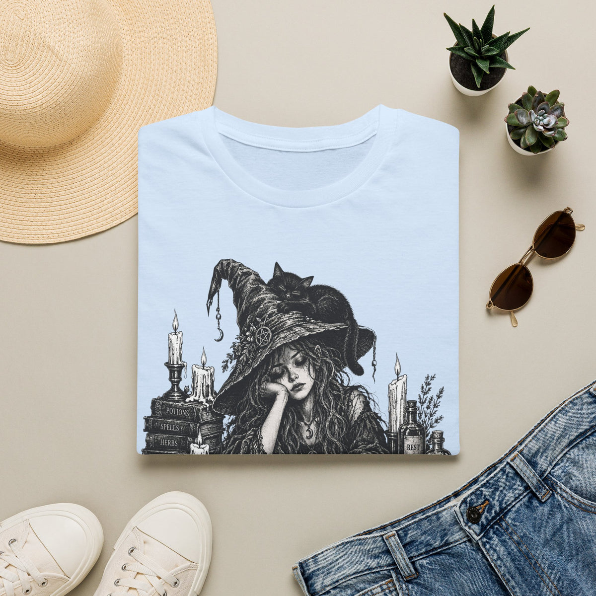Wicked Wise & Tired Funny Exhausted Witch Mom T-Shirt