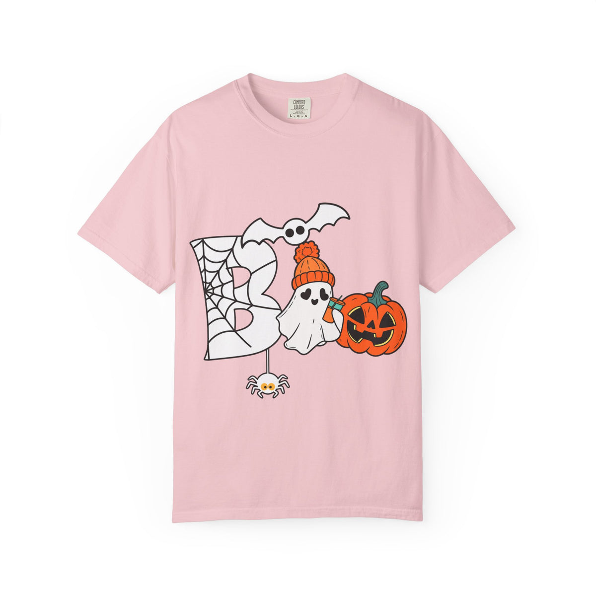 Cute Ghost Pumpkin Cozy Halloween Comfort Colors T-Shirt