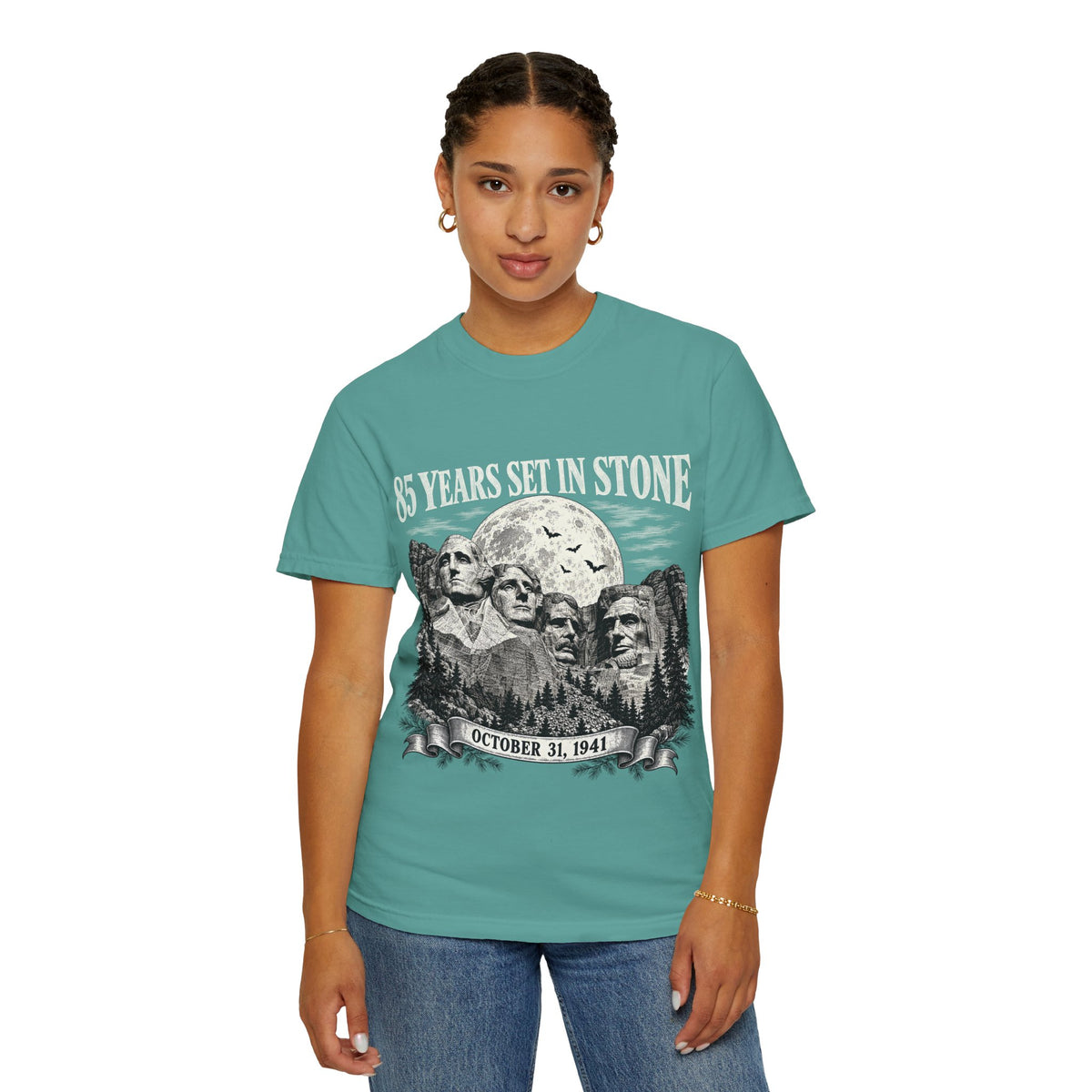 85 Years Set in Stone Mount Rushmore Comfort Colors Tee