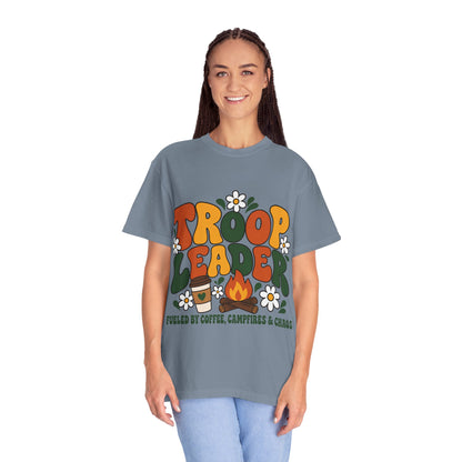 Troop Leader Coffee Campfires Chaos Comfort Colors Tee
