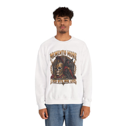 Memento Mori Nine Lives Spartan Cat Gildan 18000 Sweatshirt