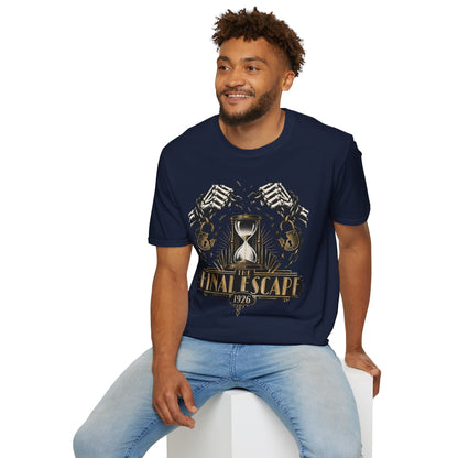 The Final Escape 1926 Shirt – Skeleton Chains Hourglass Art Deco Tee