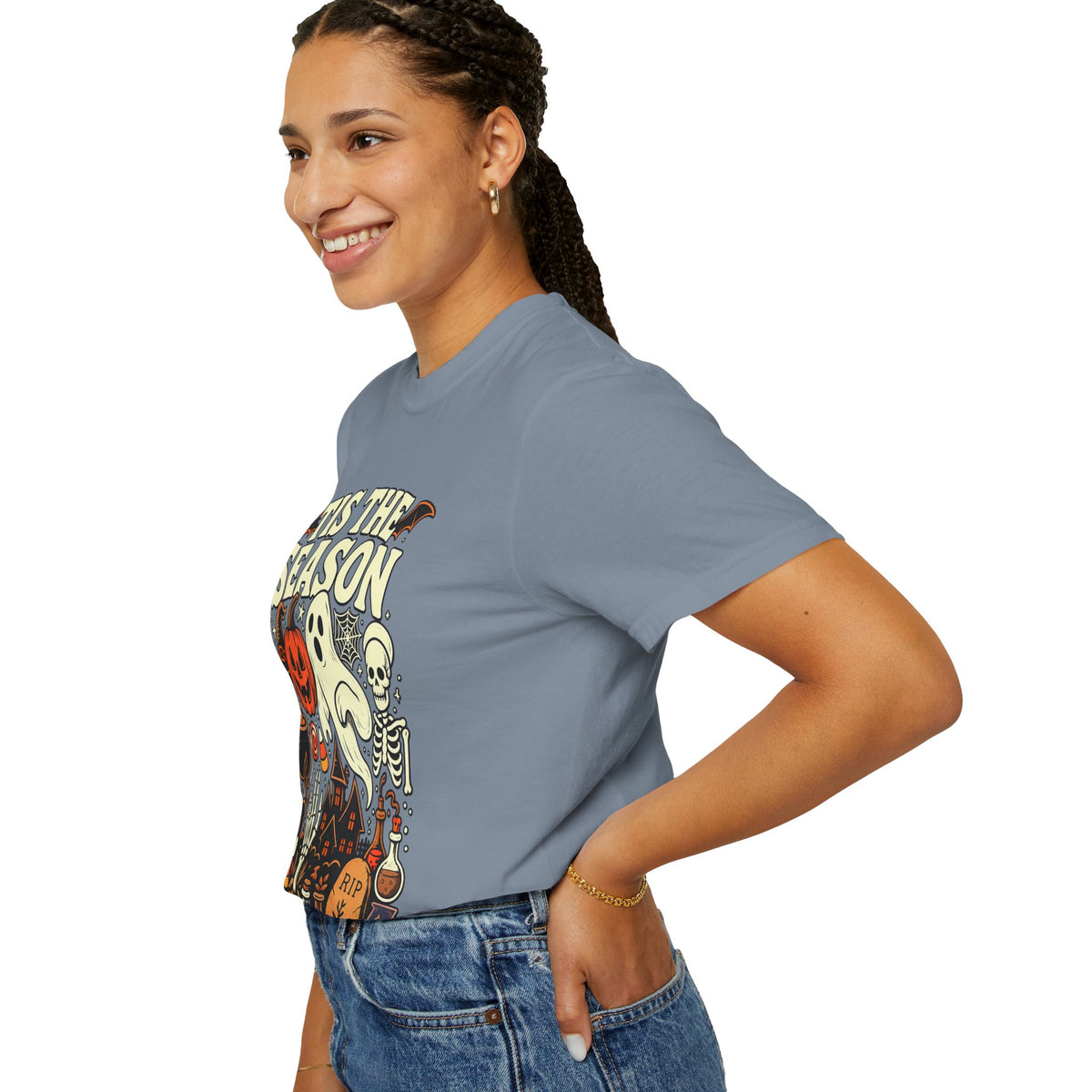 Tis the Season Spooky Halloween Comfort Colors Graphic Tee