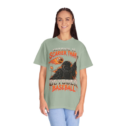 October Baseball Halloween Comfort Colors Graphic T-Shirt