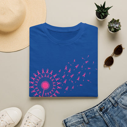 Pink Ribbon Dandelion Breast Cancer Awareness Tee